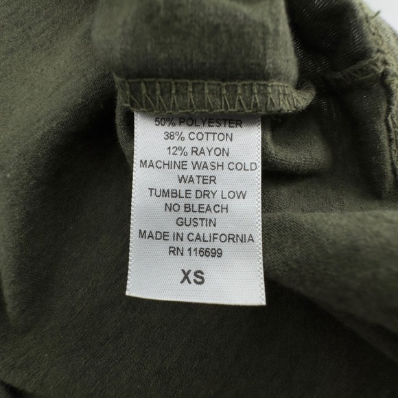 Gustin Mens XS Green Pocket T-Shirt Short Sleeve Casual Cotton Tee USA Made - Picture 6 of 6